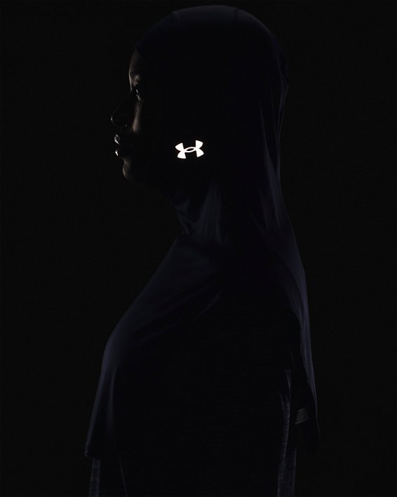 Women's UA Extended Sport Hijab in Blue image number 3